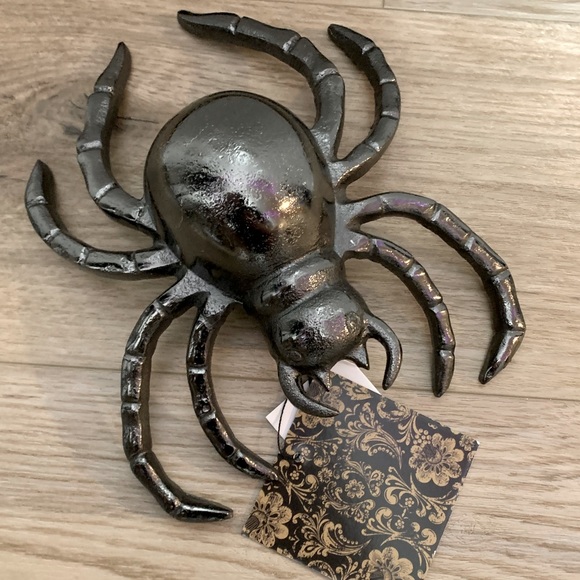 Christian Siriano Big Metal Black Widow 1 Spider Wall Decor - 7”x7” - NEW - Picture 1 of 8